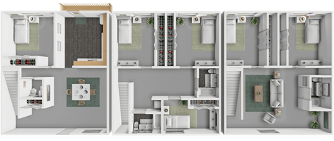 Floor plan for 3 beds, 3.5 baths, 2202 sqft
